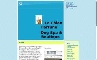 Le Chien Fortune Dog Grooming Spa website