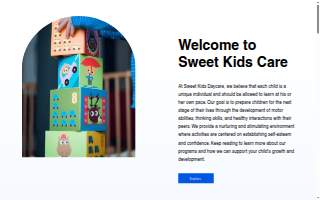 Sweet Kids Care website