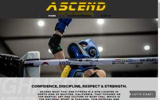 Ascend Muay Thai and Fitness website
