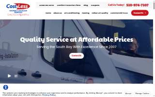 CostLess heating & cooling website