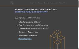 Nexxus Financial Resource Ventures website