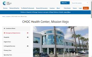 CHOC Health Center, Mission Viejo website