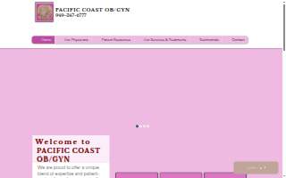 Pacific Coast OB/GYN of Mission Viejo website