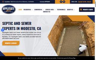 Applegate Septic & Sewer of Modesto website
