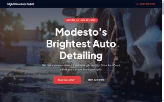 High Shine Auto Detail website