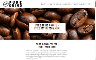Pure Grind Coffee & Juice Bar website
