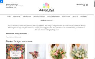 Aquarela Gifts & Flowers website