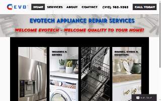 Evotech Appliance Repair website