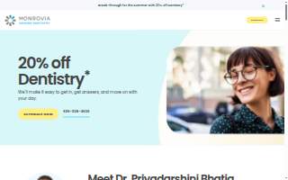 Monrovia Modern Dentistry website