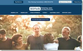Sonus Hearing Care Professionals of Glendora website