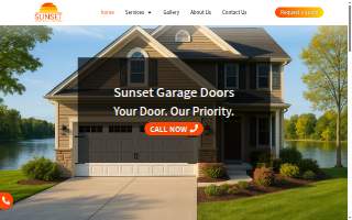 Sunset Garage Doors website