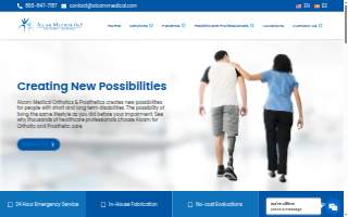 Alcam Medical Orthotics and Prosthetics website