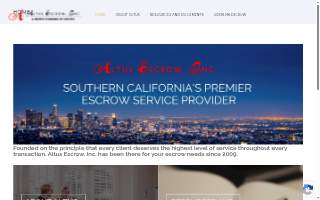 Altus Escrow Inc of Montclair website