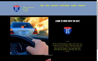 IE Driving Academy website