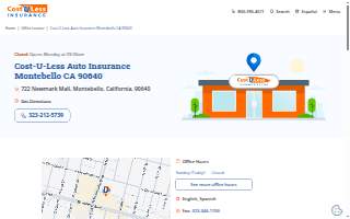 Cost-U-Less Insurance of Montebello website