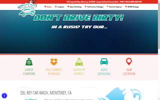 Del Rey Car Wash website