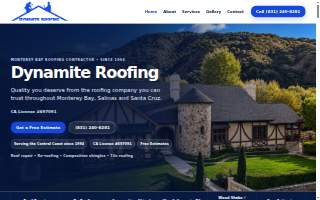 Dynamite Roofing website