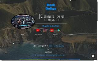 JC Spotless Carpet Cleaning of Monterey website