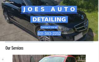 Joe's Auto Detailing website