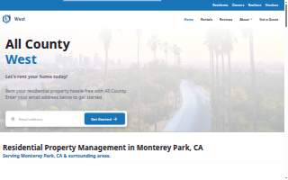 All County West Property Management website