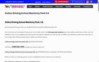 Community Driving School of Monterey Park website