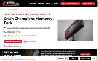 Crash Champions Collision Repair Monterey Park website