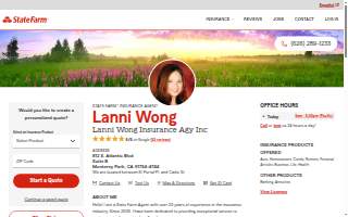 Lanni Wong - State Farm Insurance Agent website