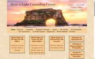 Shine a Light Counseling Center website