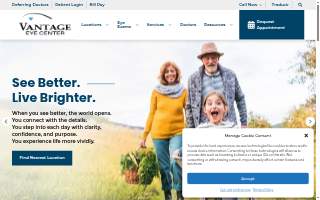 Vantage Eye Center website