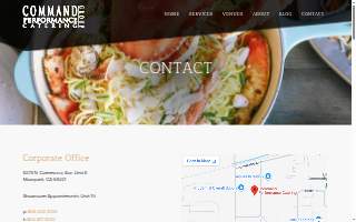 Command Performance Catering website