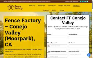 Conejo Valley Fencing website