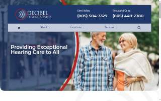 Decibel Hearing Services website