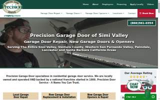 Precision Overhead Garage Door Service website
