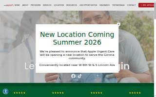 Apple Urgent Care of Moreno Valley website