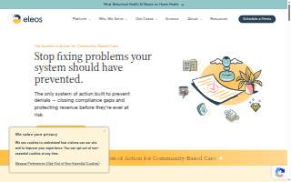 Eleos Behavioral Health website