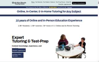 Math Man Olmedo Tutoring Center website