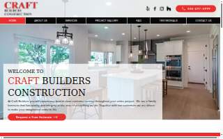 Craft Builders Construction website