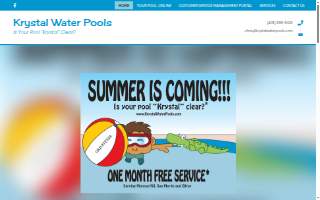 Krystal Water Pools website
