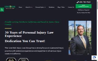 Live Oak Injury Law Group website
