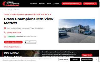 Crash Champions Collision Repair Mtn View Moffett website