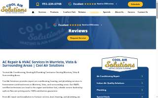 Cool Air Solutions Heating and Air Conditioning website