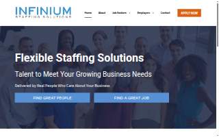 Infinium Staffing of Wildomar website