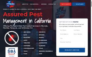 Legion Pest Management of Murrieta website