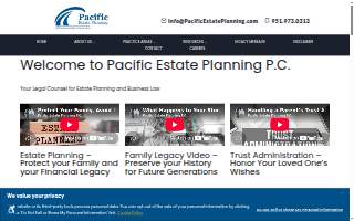 Pacific Estate Planning P.C. of Murrieta website