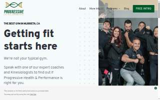 Progressive Health & Performance website