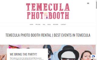 Temecula Photo Booth of Murrieta website