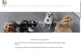 Lil' Rascals Pet Care website