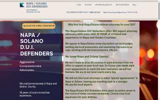 Napa DUI Defenders website