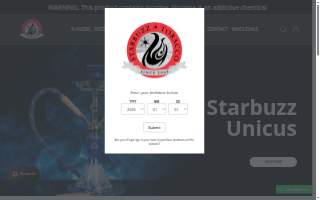 Starbuzz Smoke Shop website
