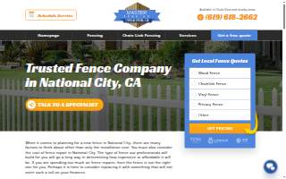 Chula Vista Fence website